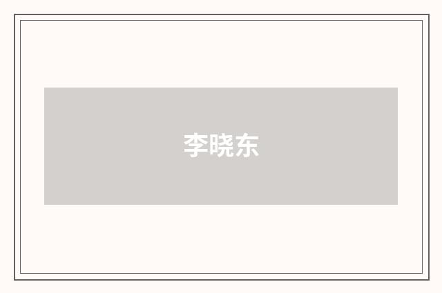 李晓东品牌