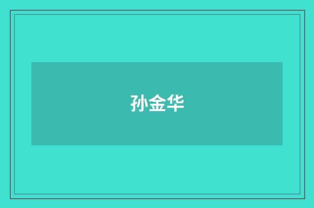 孙金华