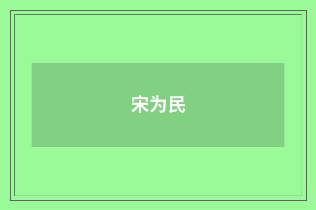 宋为民