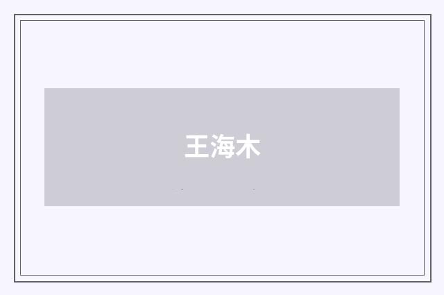 王海木