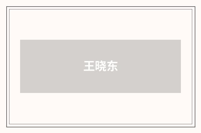 王晓东品牌