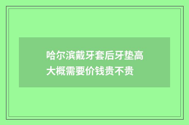 哈尔滨戴牙套后牙垫高大概需要价钱贵不贵
