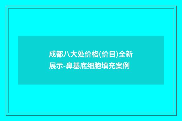 成都八大处价格(价目)全新展示-鼻基底细胞填充案例