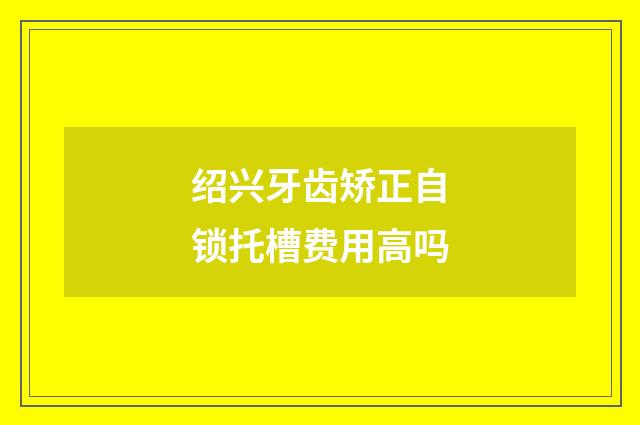 绍兴牙齿矫正自锁托槽费用高吗