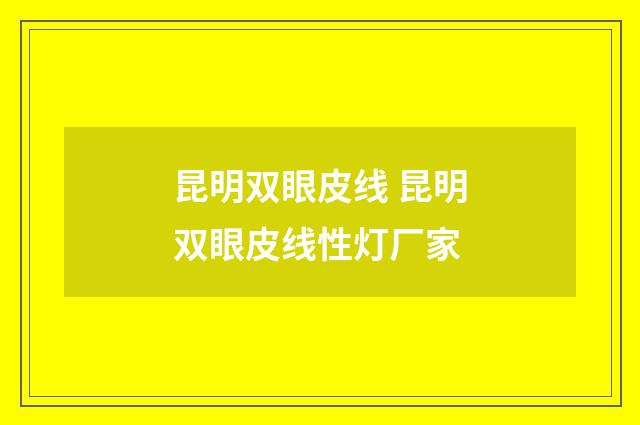 昆明双眼皮线 昆明双眼皮线性灯厂家