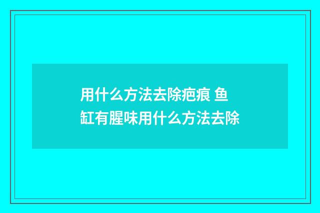 用什么方法去除疤痕 鱼缸有腥味用什么方法去除